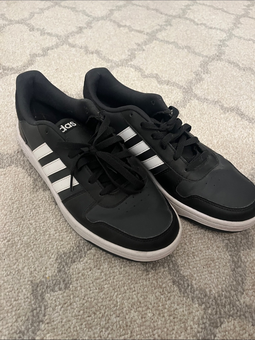 adidas Black and White Men’s Low-Top Sneakers